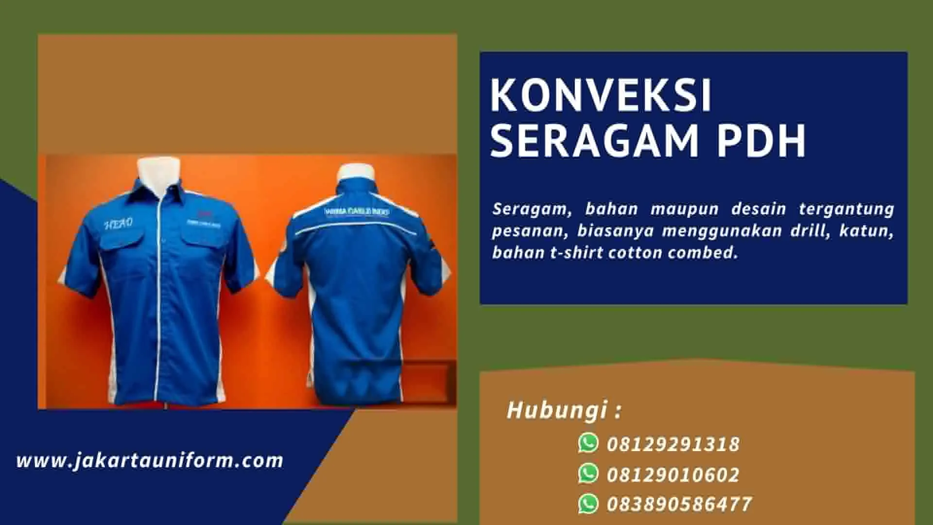 Konveksi Seragam PDH